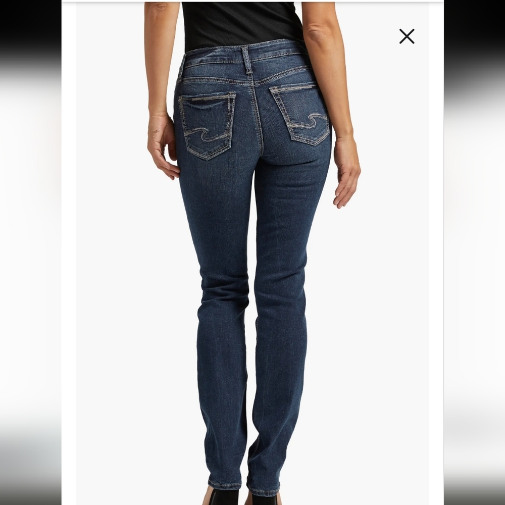 Silver Jeans Women's Dark Blue Skinny Jeans - Picture 2 of 4